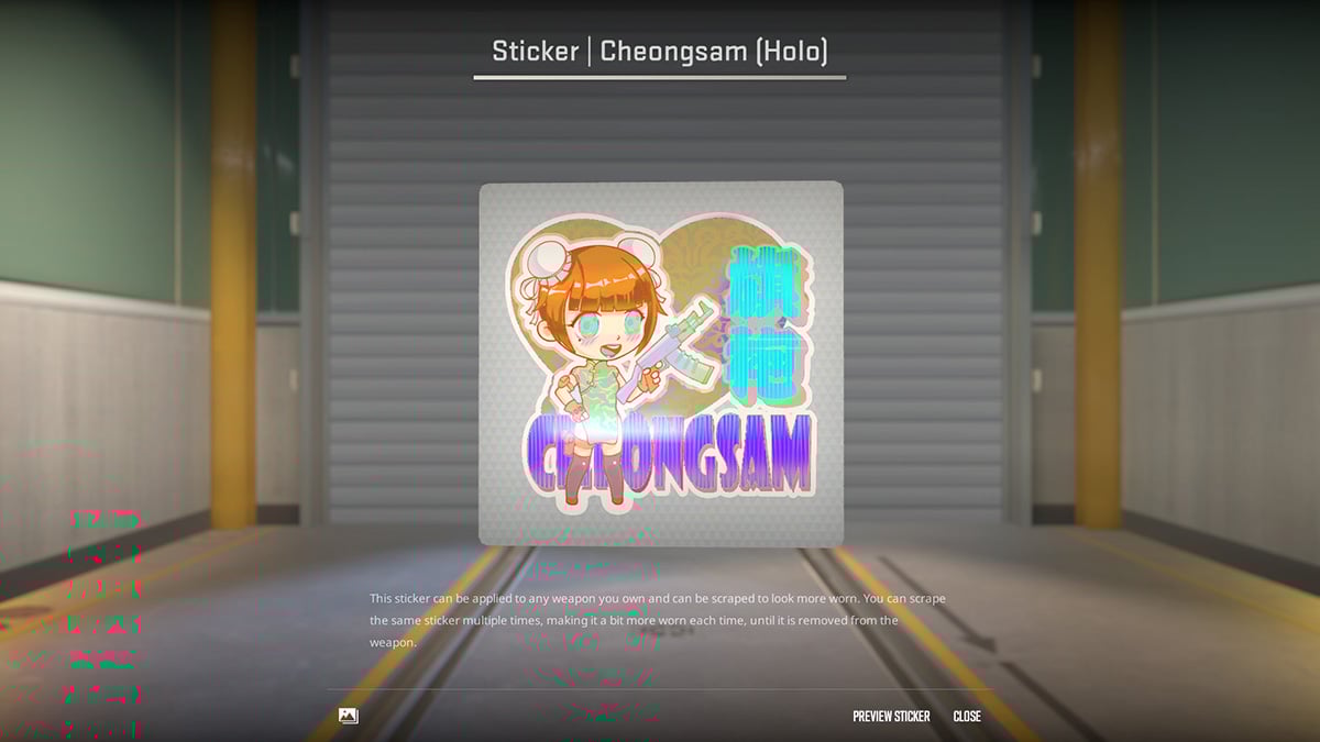 Cheongsam (Holo) (CS2 Anime Stickers)