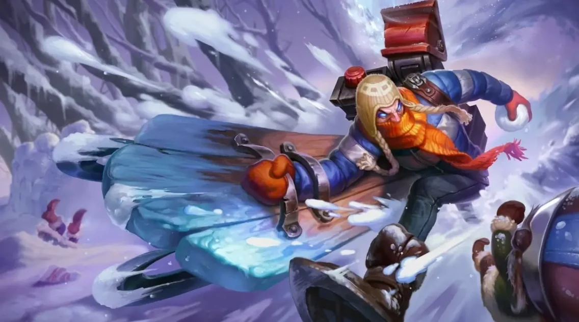 Snow Day Singed Skin Splash Art