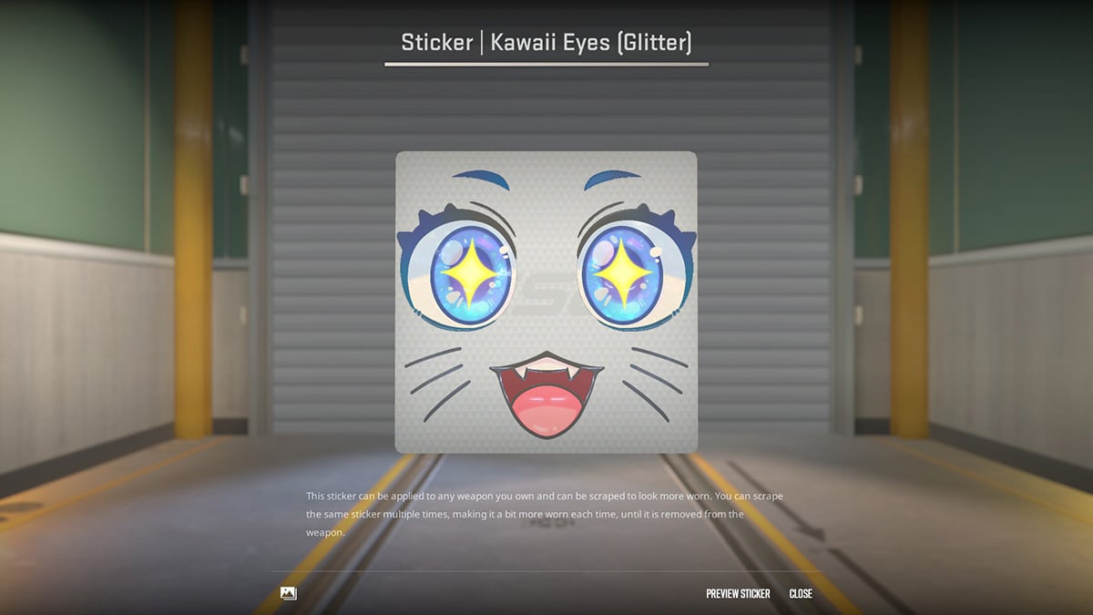 Kawaii Eyes (Glitter) (CS2 Anime Stickers)
