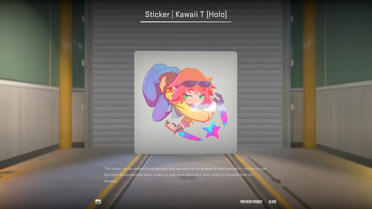 Kawaii T (Holo) (CS2 Anime Stickers)