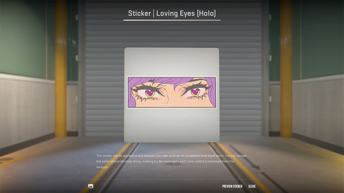 Loving Eyes (Holo) (CS2 Anime Stickers)