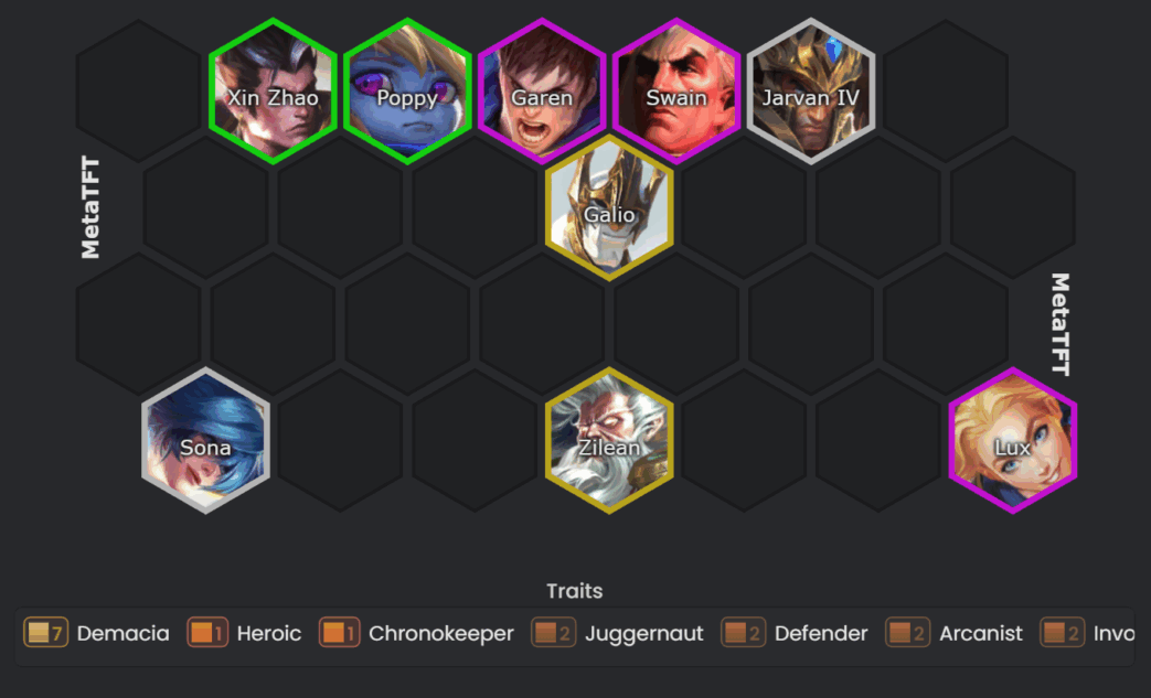 Demacia Lux Garen comp TFT Patch 16.3b