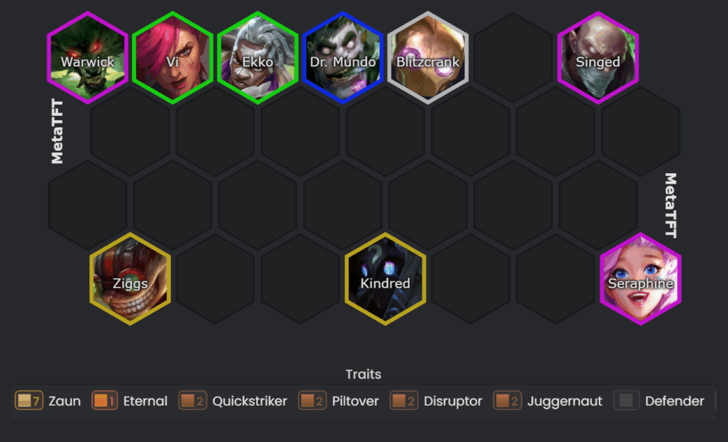 Zaun Warwick comp TFT Patch 16.3b