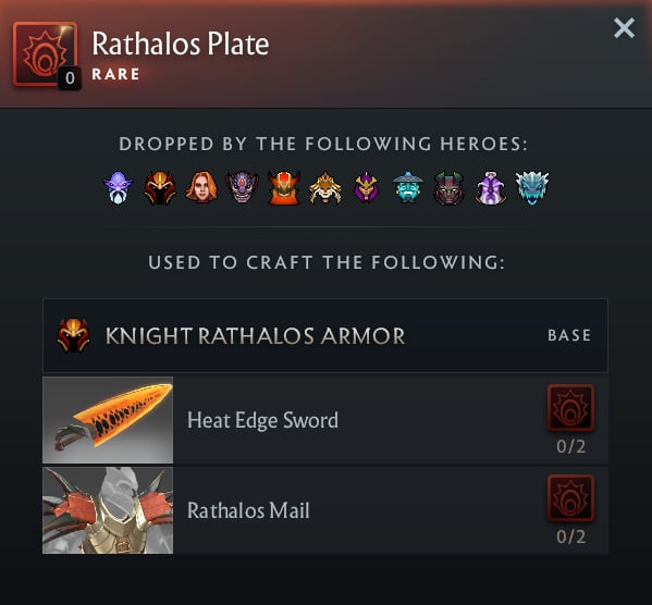 Dota 2 Monster Hunter materials