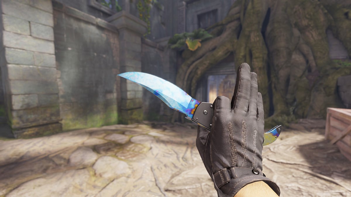 CS2 Falchion Knife Case Hardened Blue Gem Pattern 494 (Best Blue Gem)