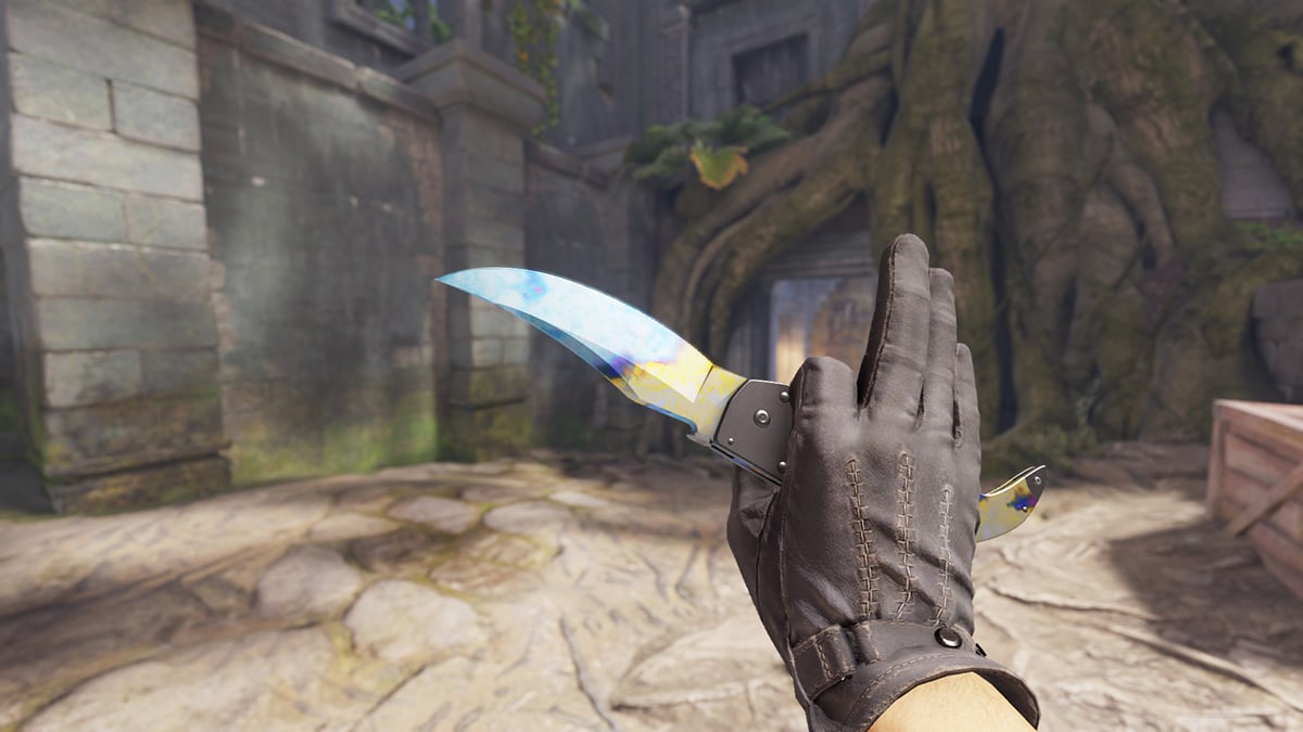CS2 Falchion Knife Case Hardened Blue Gem Pattern 713 (Tier 2)