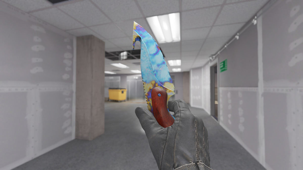 CS2 Gut Knife Case Hardened Blue Gem Pattern 567 (Best Blue Gem)