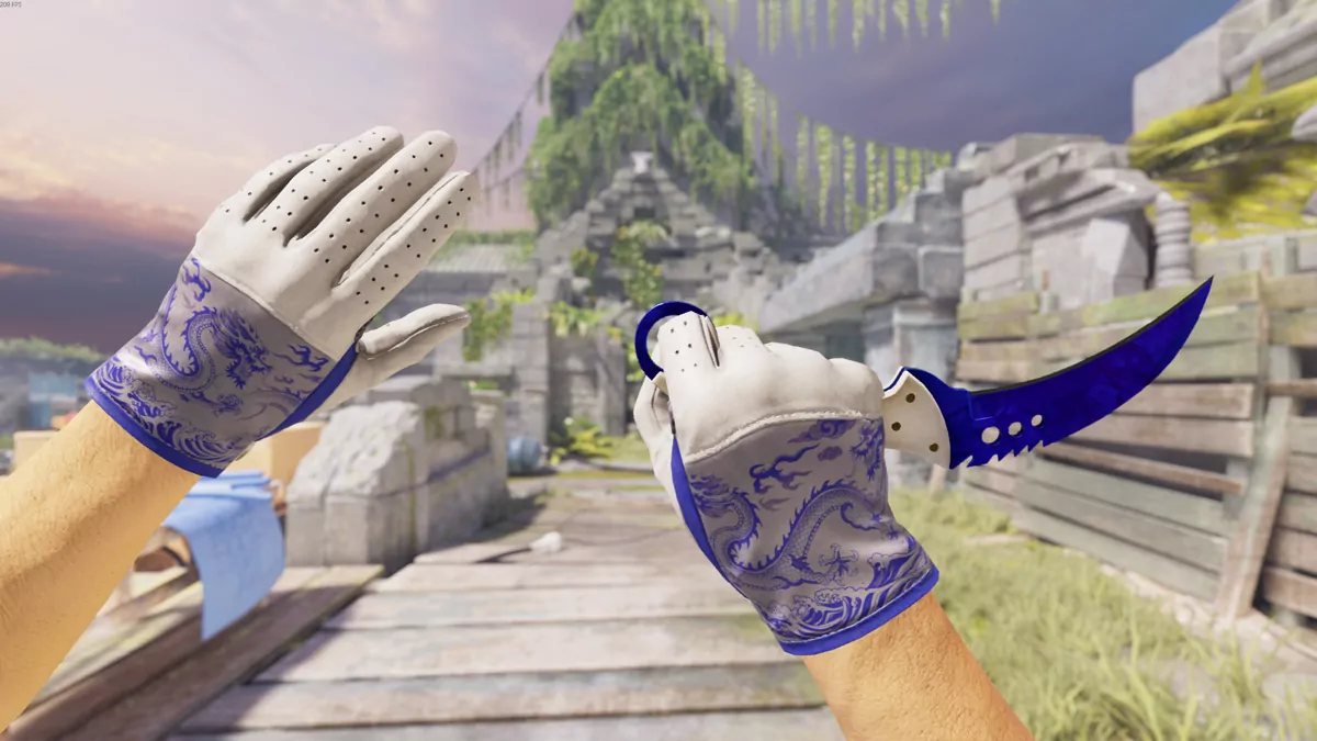 Driver Gloves Wave Chaser + Talon Knife Doppler (Sapphire)