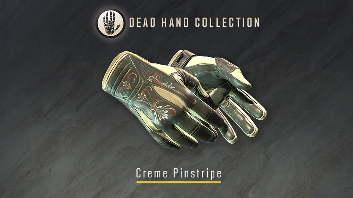Gloves Creme Pinstripe