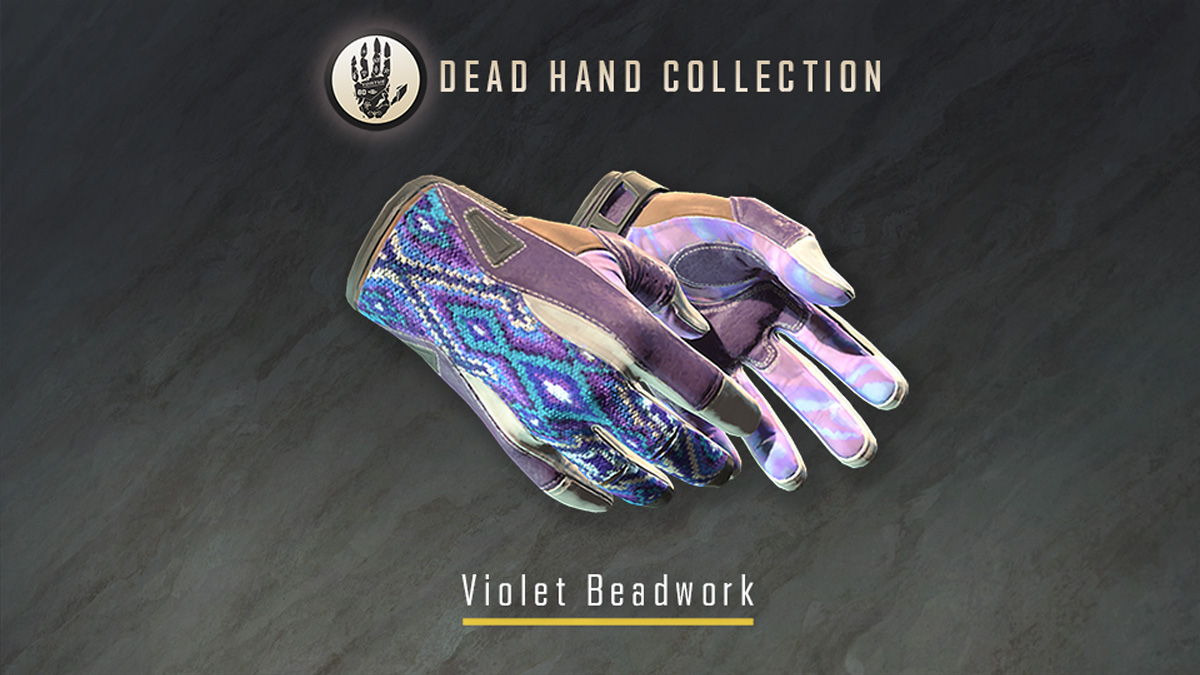 Gloves Violet Beadwork