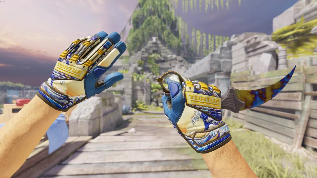 Specialist Gloves Big Swell + Karambit Case Hardened