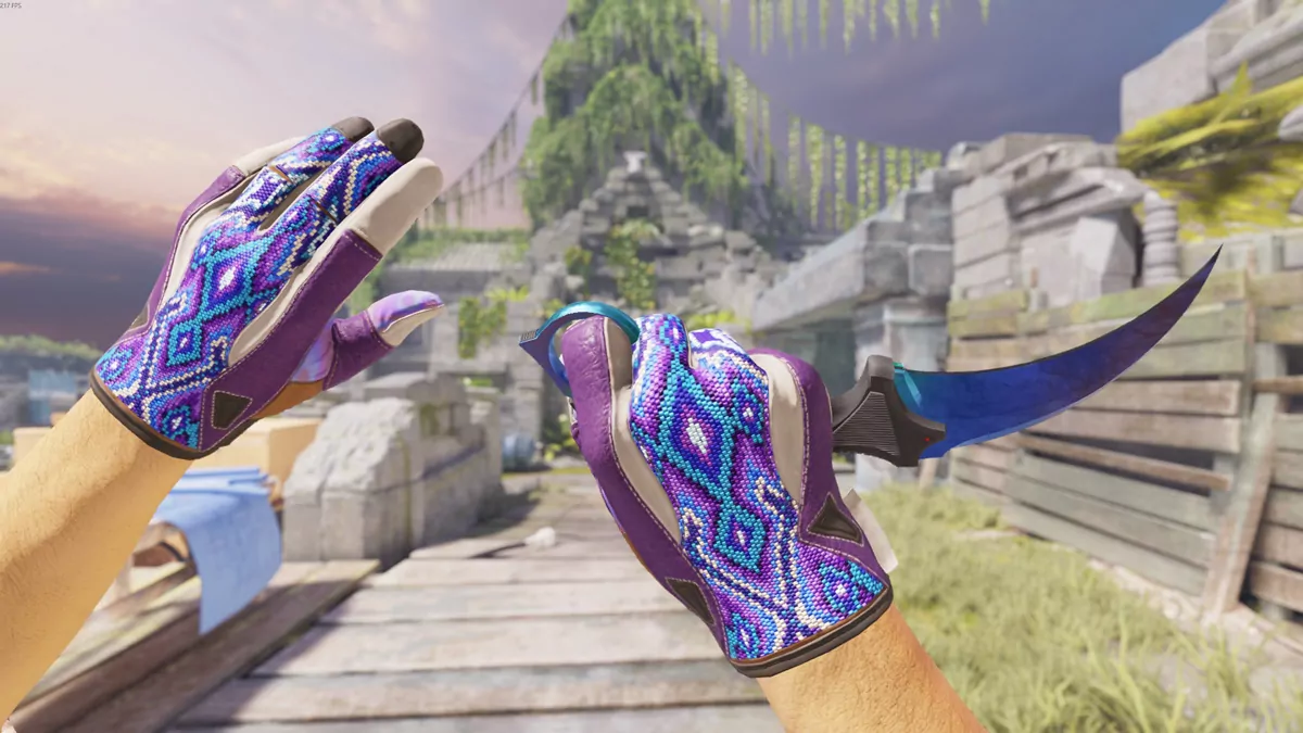 Sport Gloves Violet Beadwork + Karambit Gamma Doppler (Phase 1)