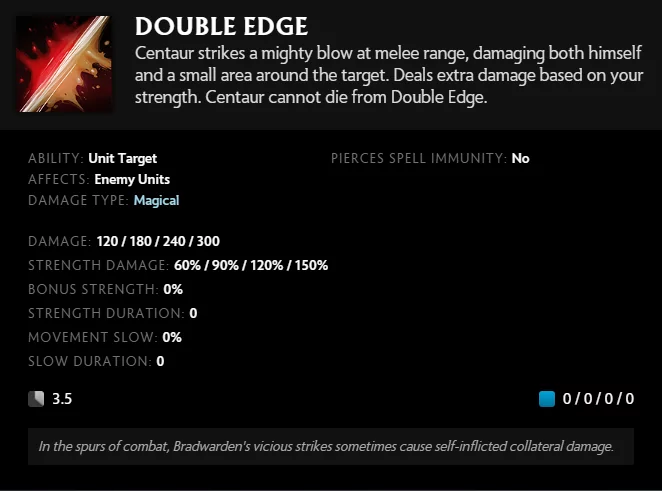 double edge centaur warrunner dota 2